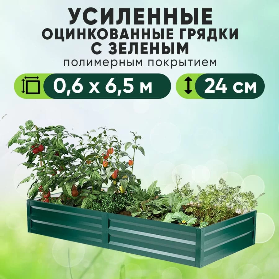Зеленая усиленная грядка (0,6 х 6,5)